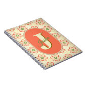 モダンレトロカスタムモノグラムノート ノートブック (右側)