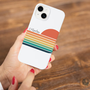 モダンレトロカラフルヴィンテージレインボーストライプ Case-Mate iPhone 14ケース