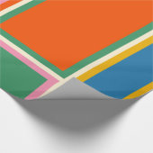 モダンレトロカラフル最小幾何学模様 ラッピングペーパー (角)