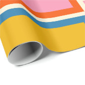 モダンレトロカラフル最小幾何学模様 ラッピングペーパー (ロールコーナー)