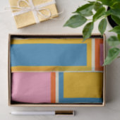 モダンレトロカラフル最小幾何学模様 薄葉紙 (ギフト)