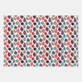 モダンレトロカラフル装飾模様 ラッピングペーパーシート (正面3)