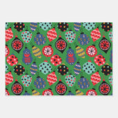 モダンレトロカラフル装飾模様 ラッピングペーパーシート (正面)