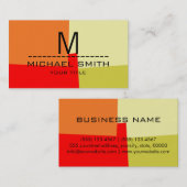 モダンレトロカラーズモノグラム#13 名刺 (正面/裏面)