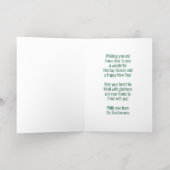 モダンレトロクラスはっきりしたストライプ金ゴールド 箔シーズンカード (内側レイダウン)