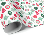 モダンレトロクリスマスオーナメント ラッピングペーパー (ロールコーナー)