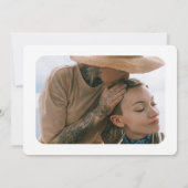 モダンレトログラディエントMint Orange Photo結婚's 招待状 (裏面)