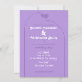 モダンレトログルービラベンダー70結婚s 招待状 (正面)