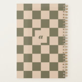 モダンレトログ市松模様にループ写真 プランナー手帳 (裏面)