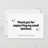 モダンレトロサポートSmall Business Thank You 招待状 (正面)