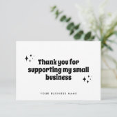 モダンレトロサポートSmall Business Thank You 招待状 (スタンド正面)
