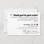 モダンレトロサポートSmall Business Thank You 招待状 (裏面)