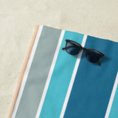 モダンレトロサンストライプドパーソナライズされた ビーチタオル (インサイチュ)