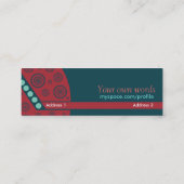 モダンレトロサークストライプスMini名刺 スキニー名刺 (裏面)