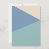 モダンレトロサーフブルー |ビーチバースデーパーティー 招待状 (裏面)