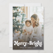 モダンレトロシンプル写真クリスマス シーズンカード (正面)
