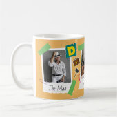 モダンレトロスクラップブックフォトコラージュ父の日 コーヒーマグカップ (左)