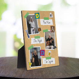 モダンレトロスクラップブックフォトコラージュ父の日 フォトプラーク