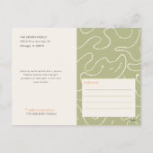 モダンレトロスクリプトファミリー写真クリスマス シーズンポストカード (裏面)