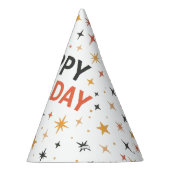 モダンレトロスターバストハッピーバースデー パーティーハット (右)