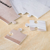 モダンレトロダディカスタムーの写真とメッセージ ジグソーパズル (側面)