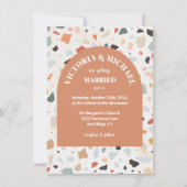 モダンレトロテラ結婚ッツォー招待状 招待状 (正面)