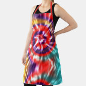 モダンレトロネクタイ赤ターコイズ黄 エプロン (インサイチュ)