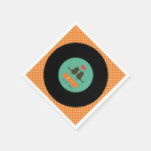 モダンレトロビニール結婚レコード スタンダードカクテルナプキン (角)