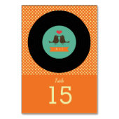 モダンレトロビニール結婚レコード テーブルナンバー (裏面)