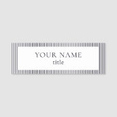 モダンレトロビブのロストライプのゴ 名札 (正面)