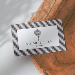 モダンレトロビブストライプのロゴ名刺 名刺