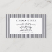 モダンレトロビブストライプのロゴ名刺 名刺 (裏面)