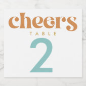 モダンレトロビー結婚シーのテーブル番号 リキュールボトルラベル (シングルラベル)