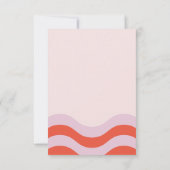 モダンレトロピンクとオレンジのタイポグラフィの結婚RS 出欠カード (裏面)