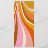 モダンレトロピンクとオレンジのタイポグラフィ結婚ズ メニュー (裏面)