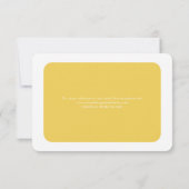 モダンレトロピンクオレンジ色グラデーショ結婚ン 出欠カード (裏面)