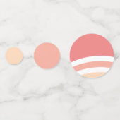 モダンレトロピンクピーチコーラルレインボー結婚ズ コンフェッティ (正面)