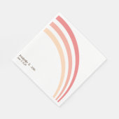 モダンレトロピンクピーチコーラルレインボー結婚ズ スタンダードランチョンナプキン (角)