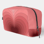 モダンレトロピンク赤いハートプリントカットソーバッグ ドップキット (右コーナー)