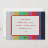 モダンレトロフォトクリスマスホリデー シーズンカード (裏面)