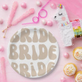 モダンレトロブライドバチェロレッテヴィンテージ ペーパープレート (パーティー)