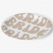 モダンレトロブライドバチェロレッテヴィンテージ ペーパープレート (アングル)