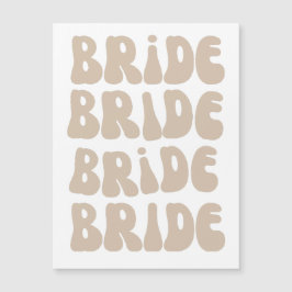 モダンレトロブライドバチェロレッテヴィンテージ マグネット招待状