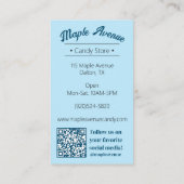 モダンレトロブルーカラフルキャンディ 名刺 (裏面)