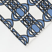 モダンレトロブルー抽象芸術スカラブパターン フリースブランケット (角)