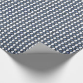 モダンレトロブルー抽象芸術スカラブパターン ラッピングペーパー (角)