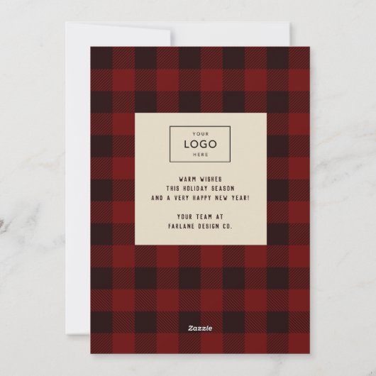 モダンレトロプレイドヴィンテージレッドロゴビジネス シーズンカード (裏面)
