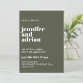 モダンレトロホワイトモダン招待状 招待状 (スタンド正面)