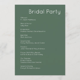 モダンレトロホワイト&オリーブグリーン結婚ズ プログラム