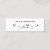 モダンレトロホワシンプルイト ロイヤリティカード (裏面)